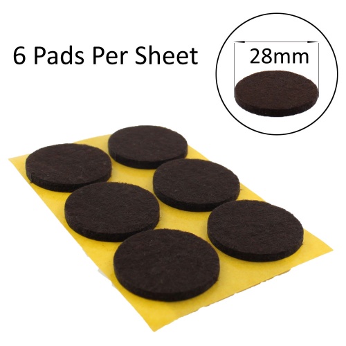28mm Round Self Adhesive Felt Pads Ideal For Furniture & Also For Table & Chair Legs